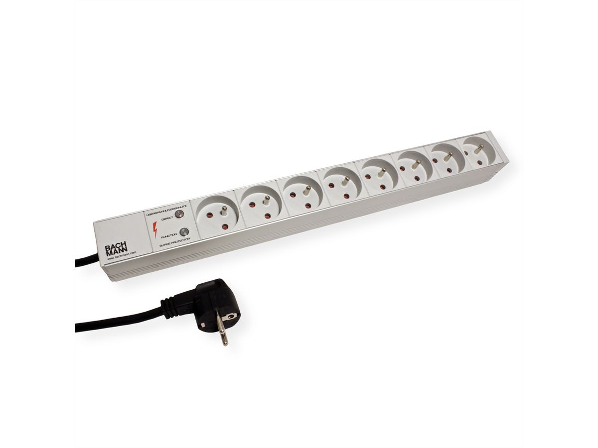 BACHMANN 19"-Steckdosenleiste 1HE 8xUTE 1xSPD