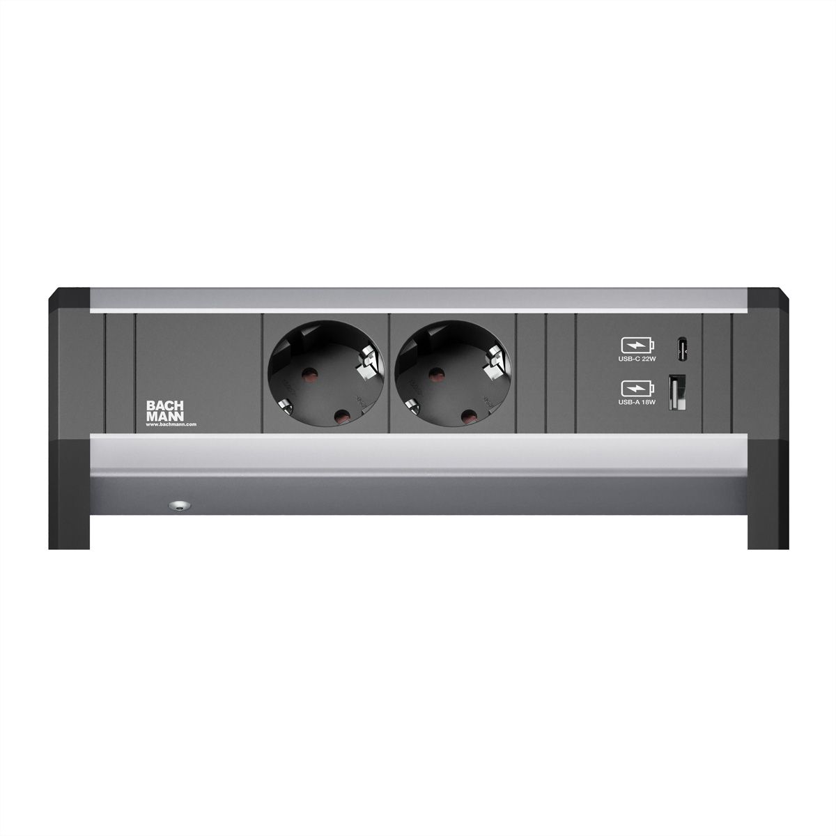 BACHMANN DESK 2xprotective contact 1xUSB A&C, USB Charger 22W Charger, GST18