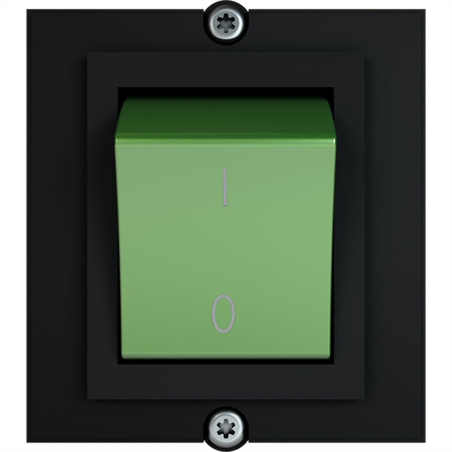 BACHMANN frame 1xswitch 2-pole green, Current 1.0m AEH