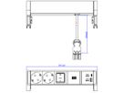 BACHMANN DESK2 ALU WHITE 2xCEE7/3 1xSwitch 1xUSB A/C 22W 0,2m