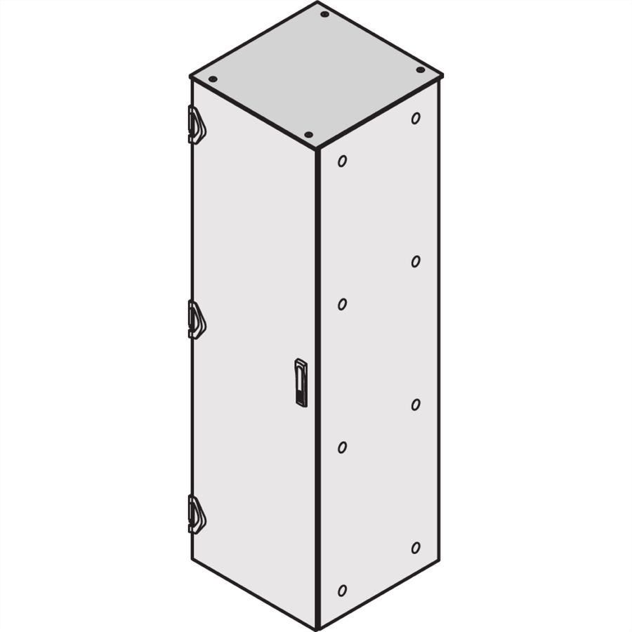 SCHROFF Varistar EMC en IP 55 Afdekkap gesloten, RAL 7021, 800W 800D