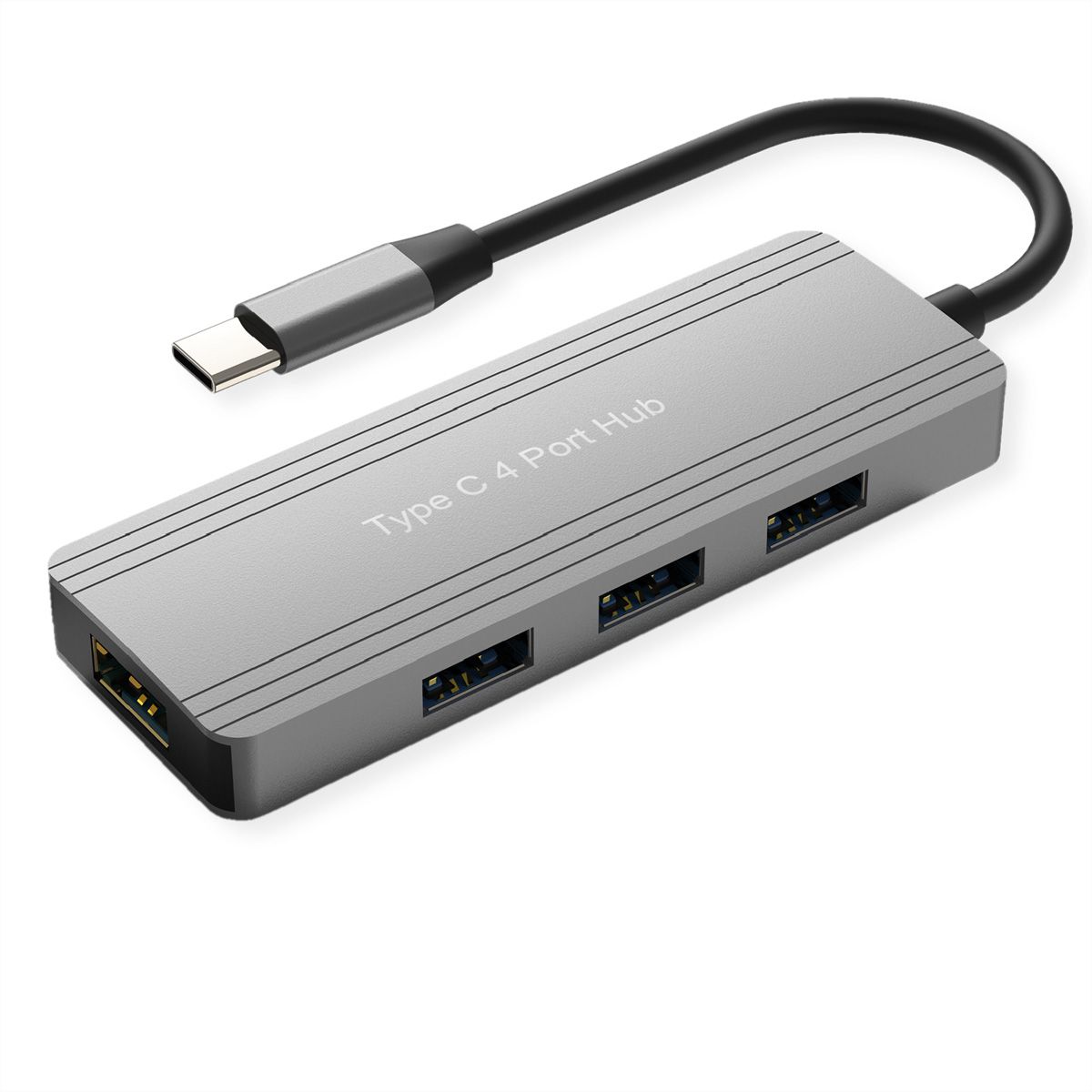 VALUE USB 3.2 Gen 1 Hub, 4-voudig, USB-C aansluitkabel