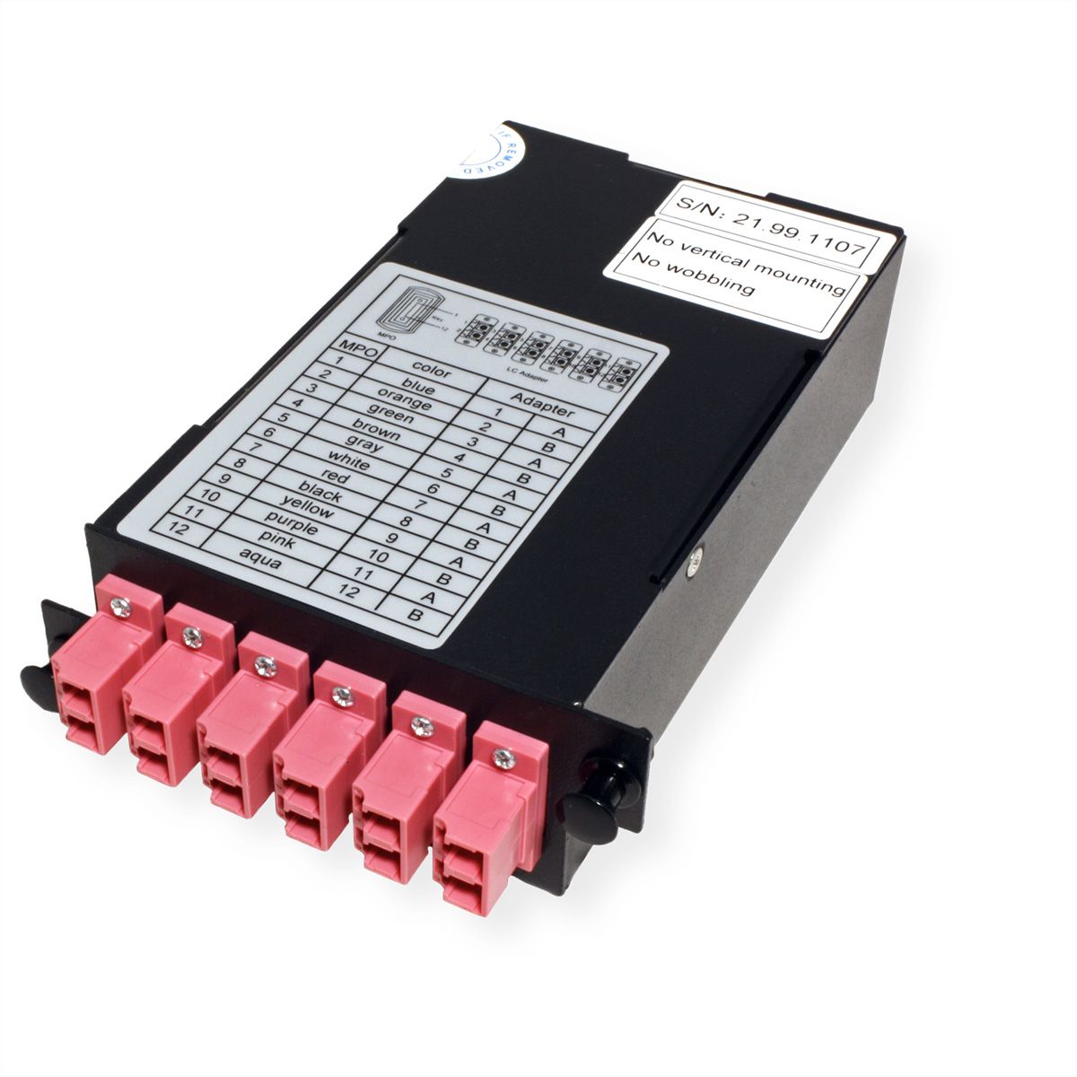 VALUE MPO Module, MPO-male / 12x LC-Female