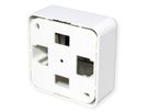 Opbouwdoos Modulehouder zuiver wit, 2-voudig