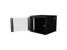 ROLINE 19-inch wandbehuizing Pro 9 U , 600x600 BxD tweedelig draaibaar zwart