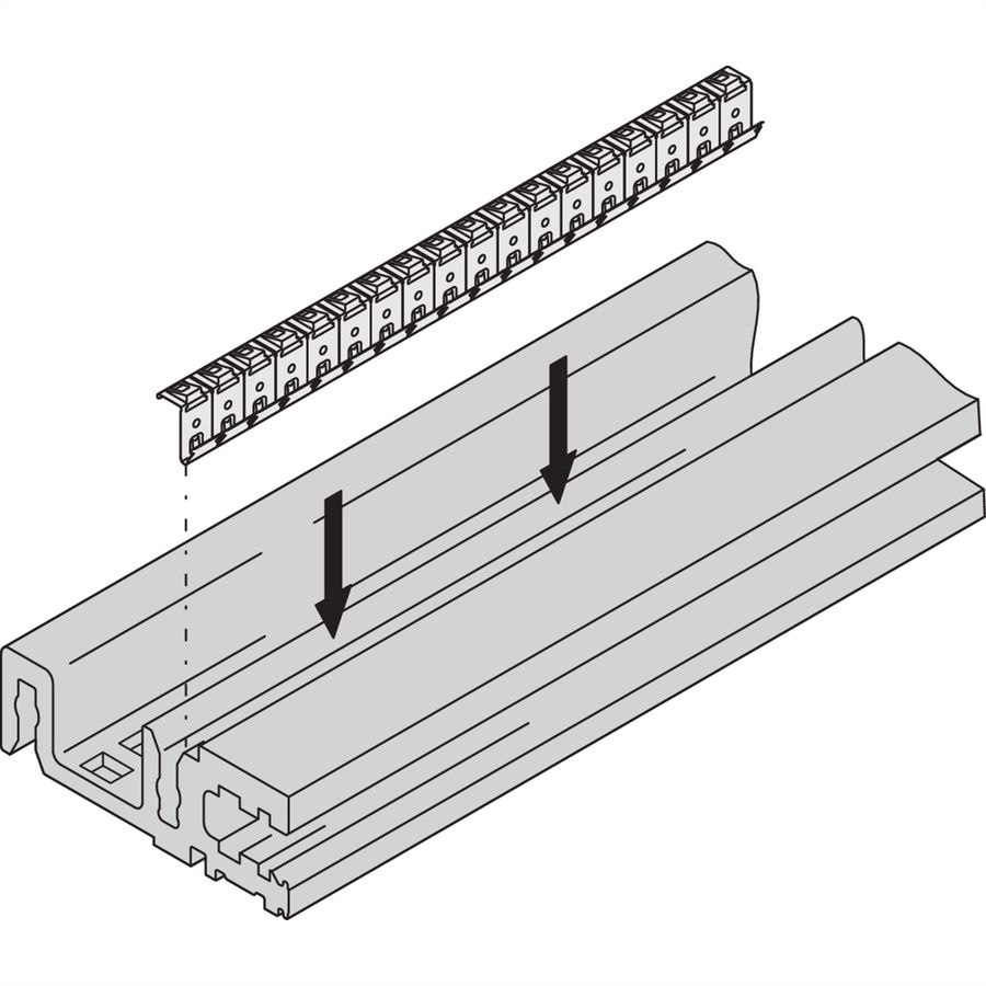 SCHROFF EuropacPRO EMC afschermingsset, afdekplaat naar horizontale rail, roestvrij staal, 42 pk, 10 stuks