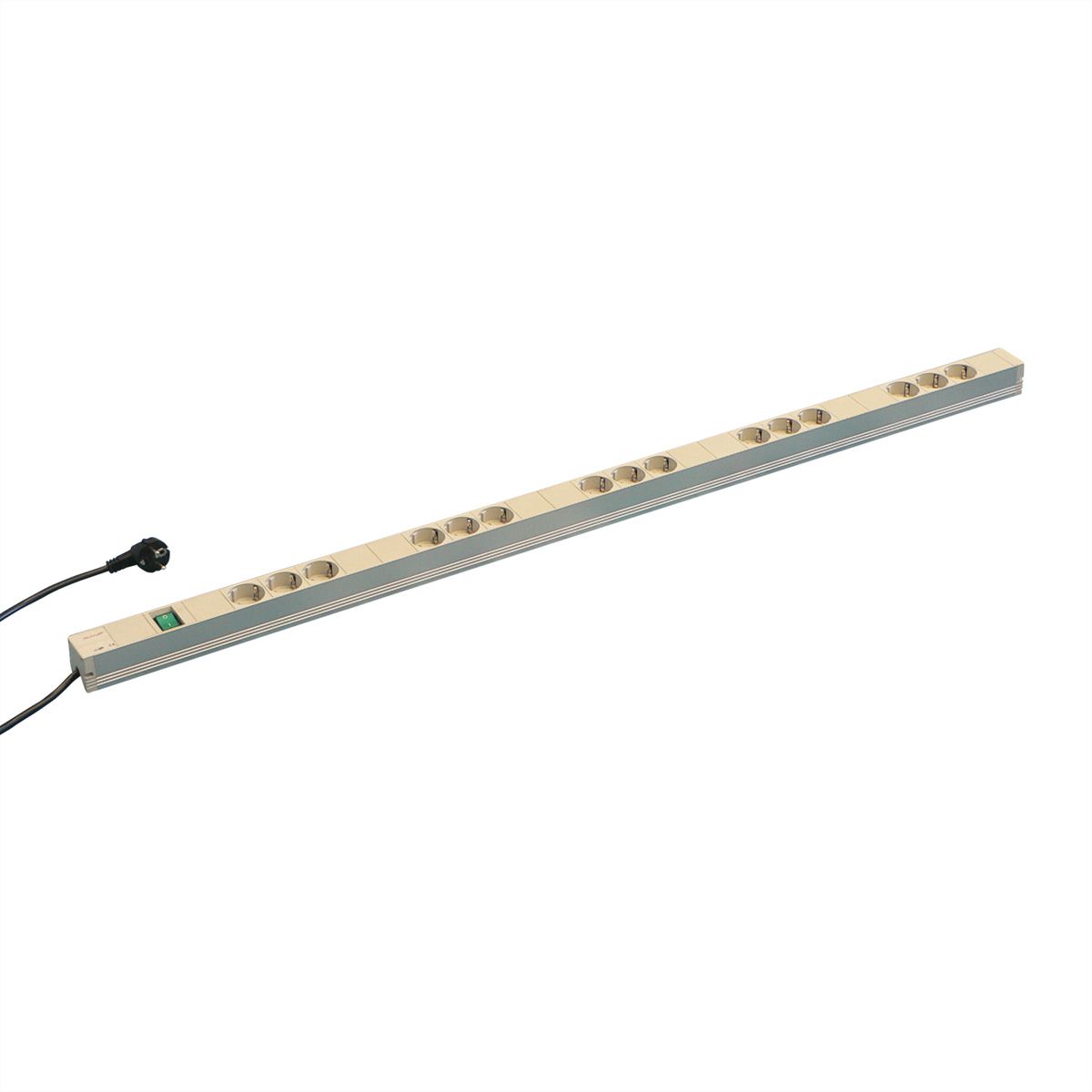 contactdoosstrip SCHUKO, 15 contactdozen, met schakelaar