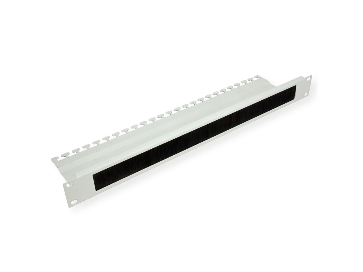 ROLINE 19-inch cable entry, with brush strip 1U grey