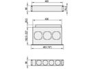 SCHROFF Ventilatoreenheid met behuizing voor 19" Duwventilator, 2 HE, axiaal, 230 VAC