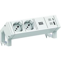 BACHMANN DESK2 2xP40 1xUSB A/C 22W 0.2m GST18 RAL9010