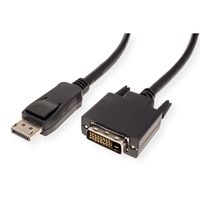 VALUE DisplayPort Kabel DP Male - DVI-D Male, zwart, 1 m