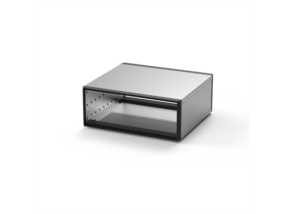 SCHROFF RatiopacPRO, Desktopbehuizing, achteraf aan te brengen afscherming, frontafwerking, 3 HE, 63 HE, 375 mm