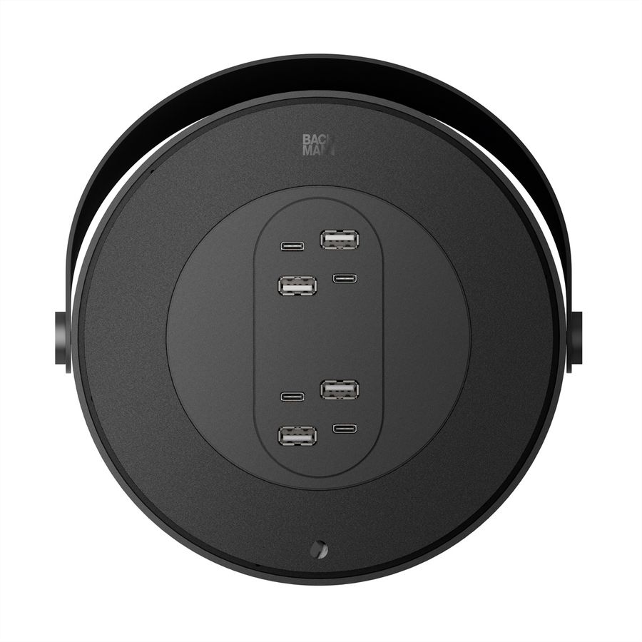 BACHMANN MOV:E POWER UNIT 4x Charger USB-A/C, 220W, mit Security Lock Adapter, schwarz / weiß