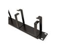 VALUE 19" 1U Cable Management Plate, G-Type, 5 Hooks, black