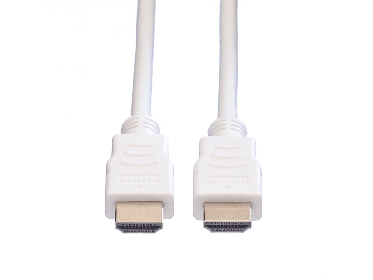 VALUE HDMI High Speed Cable + Ethernet, M/M, white, 2 m