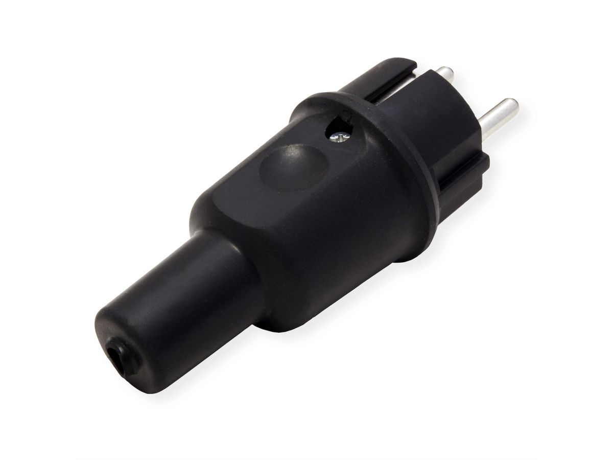 BACHMANN solid rubber plug, French system, IP44, black