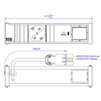 BACHMANN CONI 1xP40 1xUSB C 30W 1xCM, 0.2m GST18 Italia