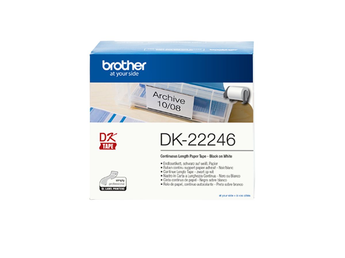 Brother DK-22246 label-making tape Black on white