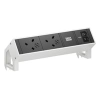 BACHMANN DESK2 2xUK 1xUSB C/C 65W, L=0,2m RAL9010