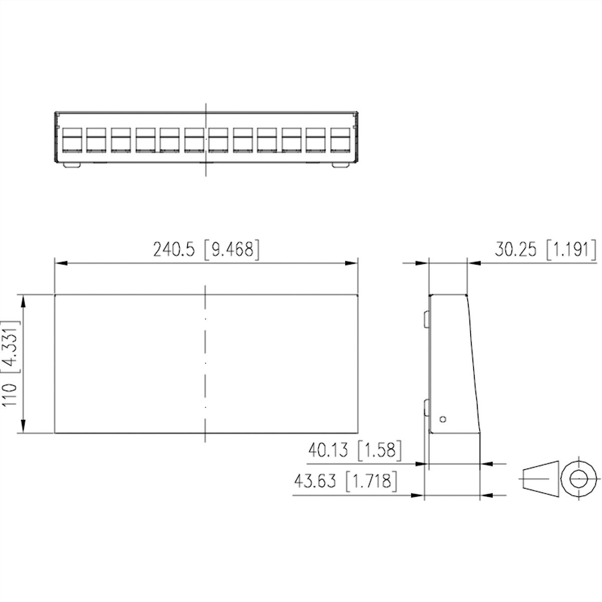 METZ CONNECT Keystone AP behuizing 12 poort zuiver wit RAL9010