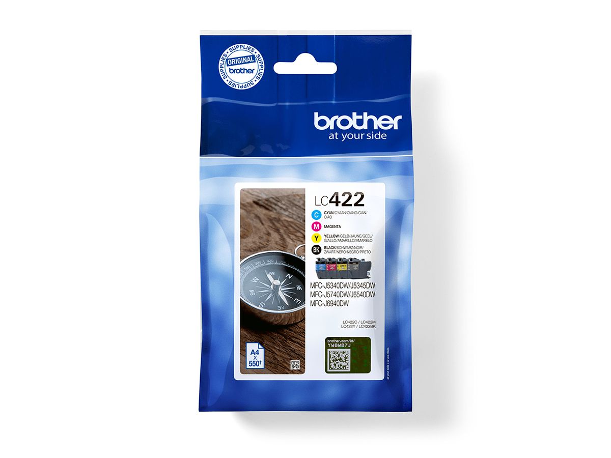 Brother LC422VAL ink cartridge 4 pc(s) Original Black, Cyan, Magenta, Yellow