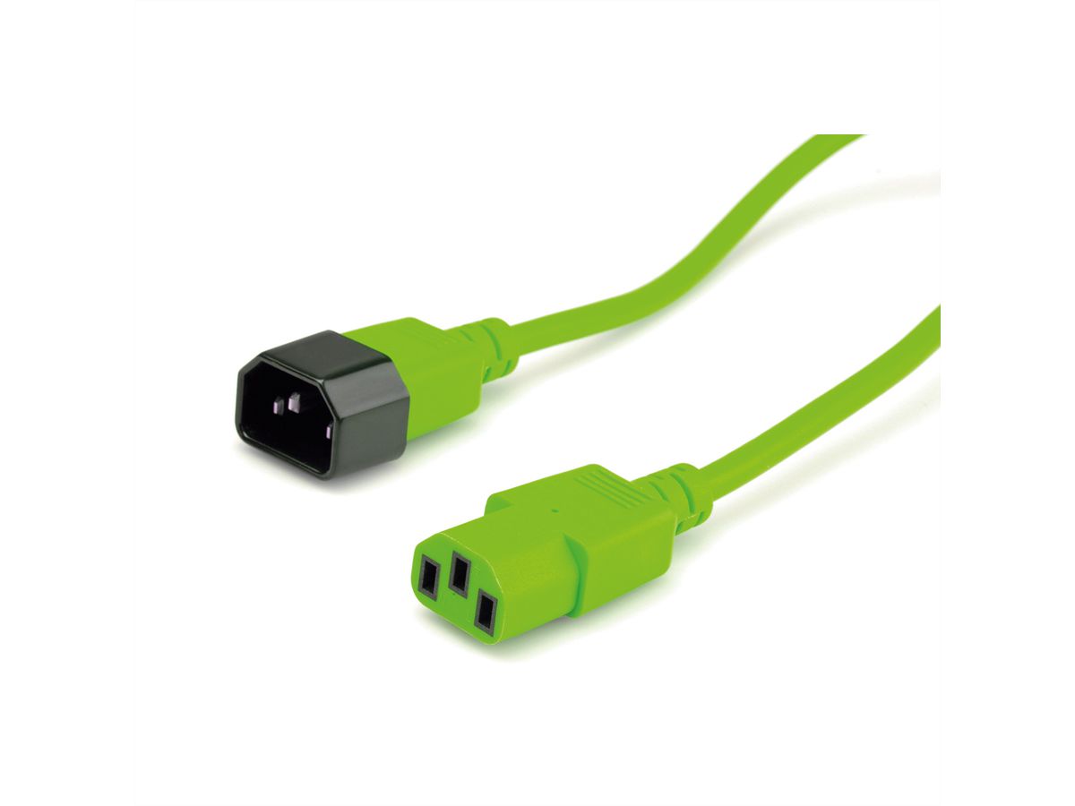 ROLINE Monitor Power Cable, IEC 320 C14 - C13, green, 3 m