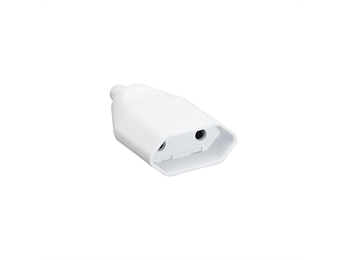 BACHMANN Euro flat plug white, Screw connection PU 3 pcs. in polybag