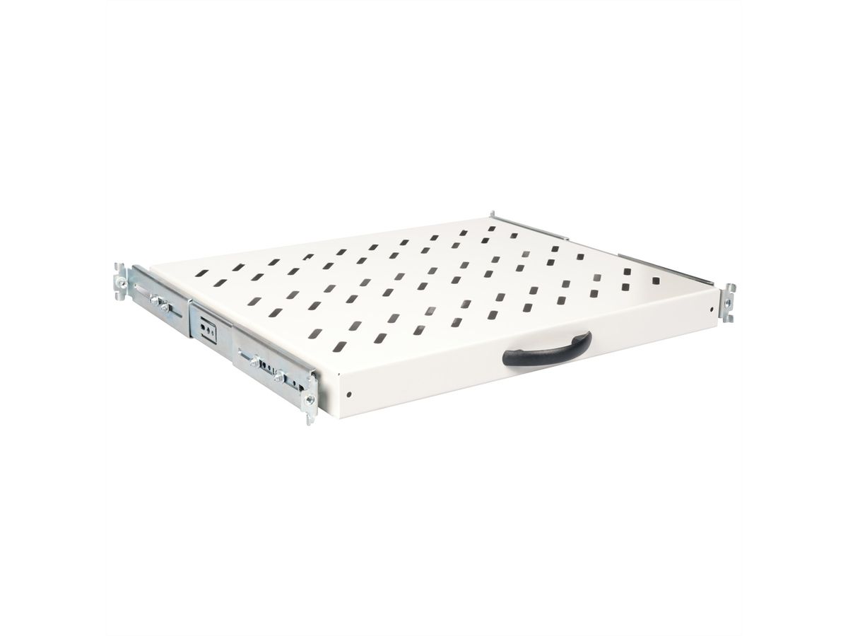 ROLINE 19-inch plank 1 U , Uitschuifbaar 350mm diep 25 kg grijs