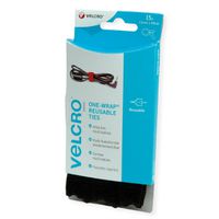 VELCRO® ONE-WRAP® herbruikbare klittenbandstrips ONE-WRAP® strips 12mm x 20cm x 15 Zwart