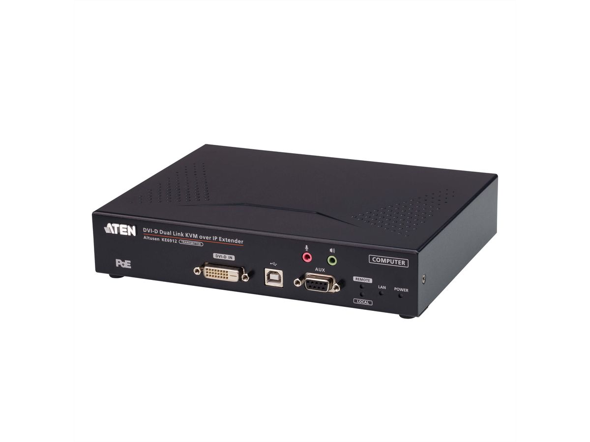 ATEN KE6912T DVI-D Dual Link KVM Over IP extender met PoE zender