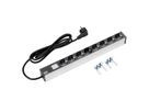 BACHMANN BN0500 19" 1U 8x earthing contact, power measurement, earthing contact connection