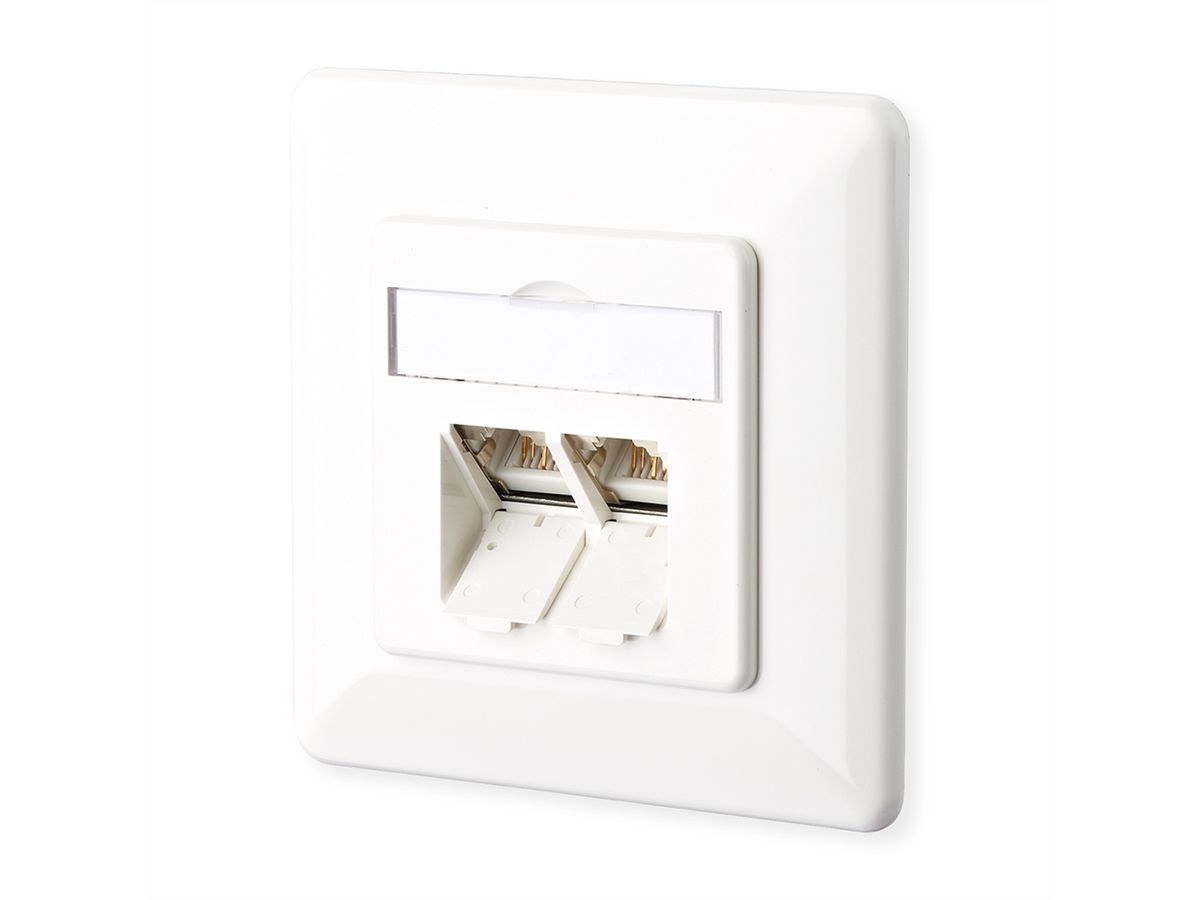 METZ CONNECT E-DAT C6 2-poorts inbouw zuiver wit