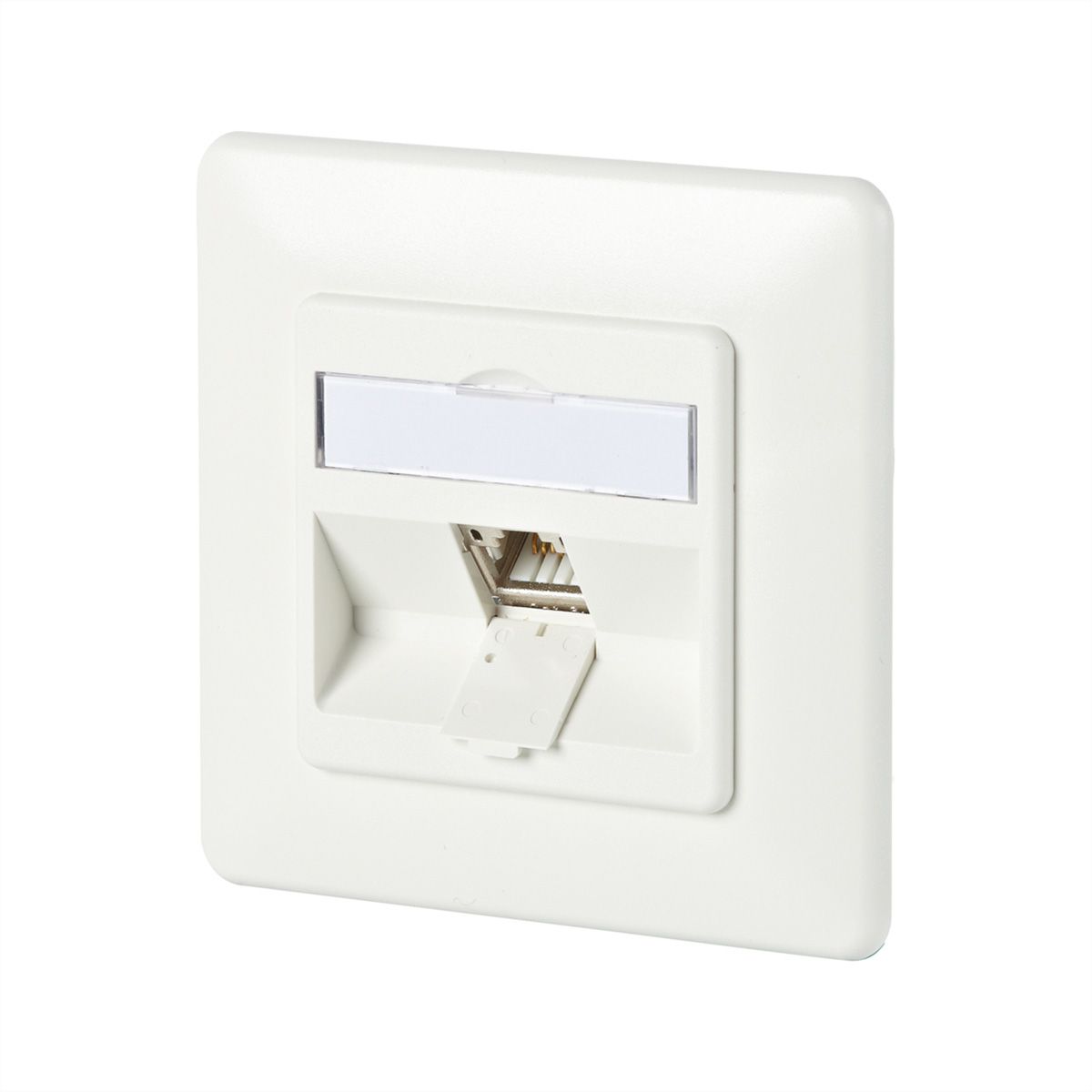 METZ CONNECT C6Amodul 1 Port 180°M UP-Dose, reinweiß RAL9010