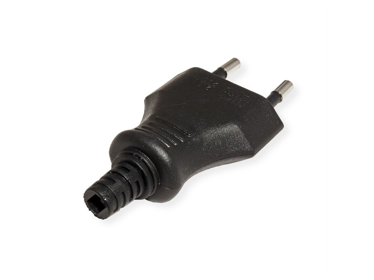 BACHMANN Euro flat plug 2.5A/250VAC, Mounting, black