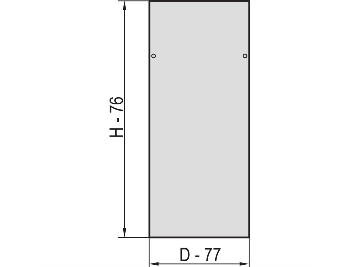 SCHROFF Eurorack zijwand met zijwandbekleding, RAL 7035, 47 U 900D