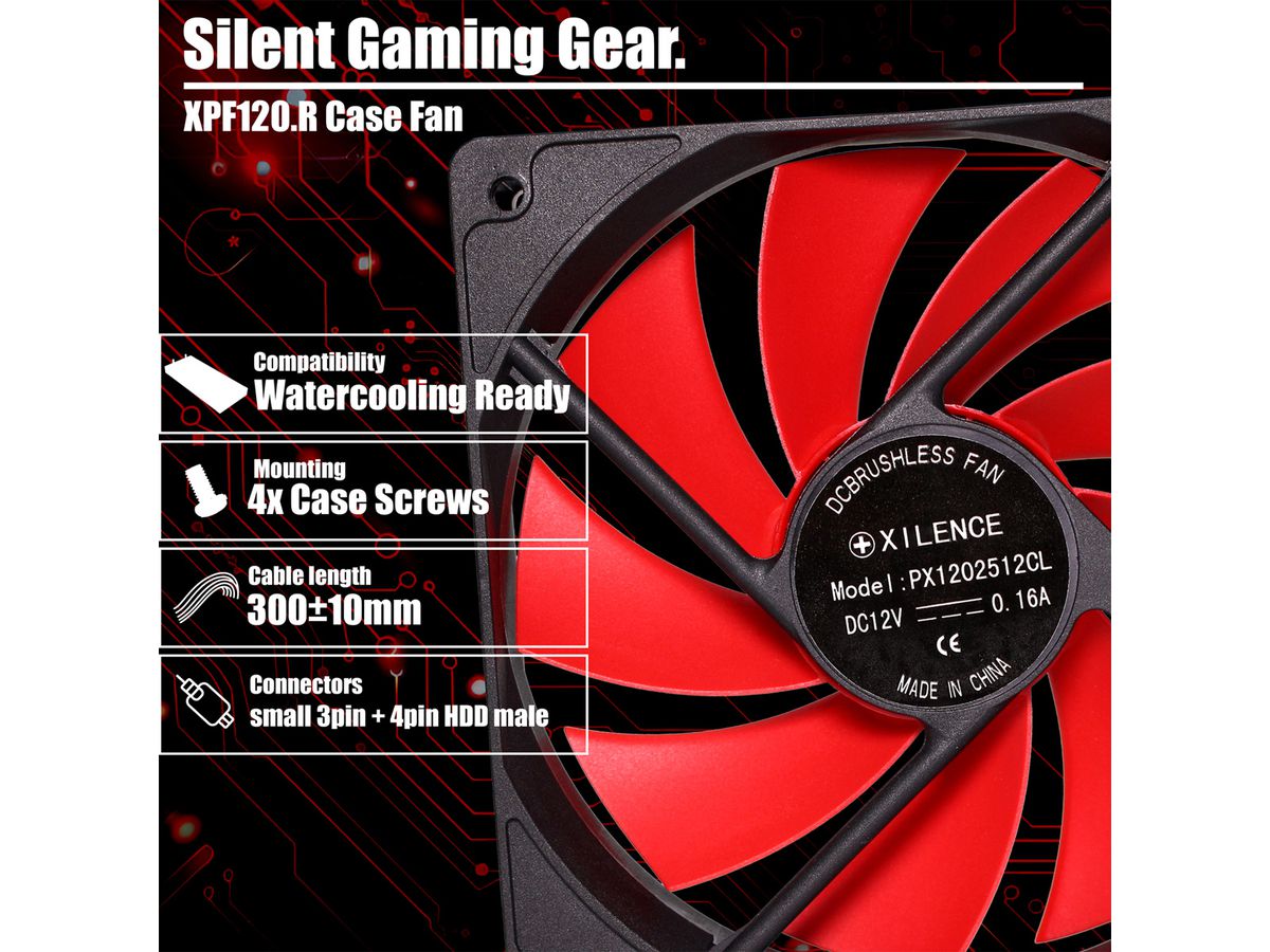 Xilence XPF120.R 120mm Performance Case Fan, 3PIN