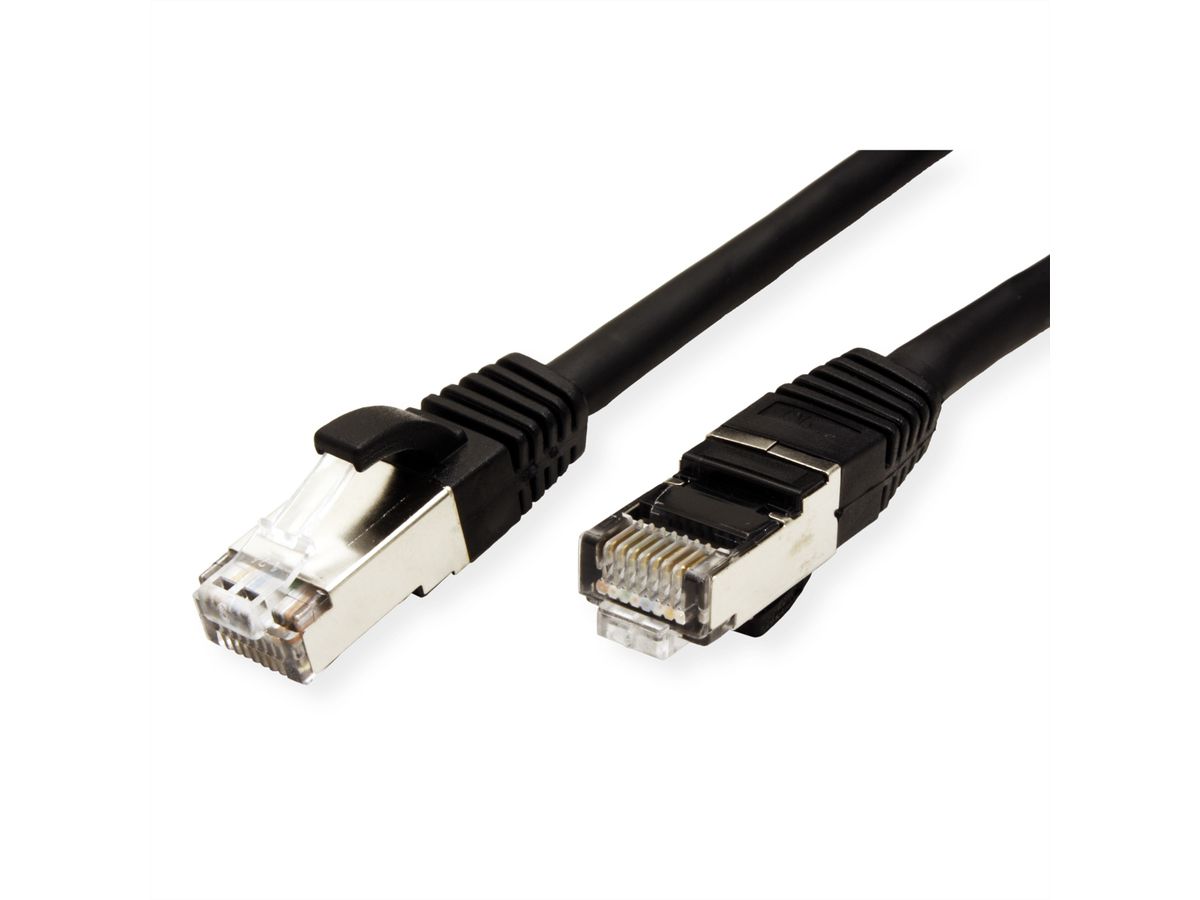 VALUE S/FTP Patch Cord Cat.6 (Class E), halogen-free, black, 10 m