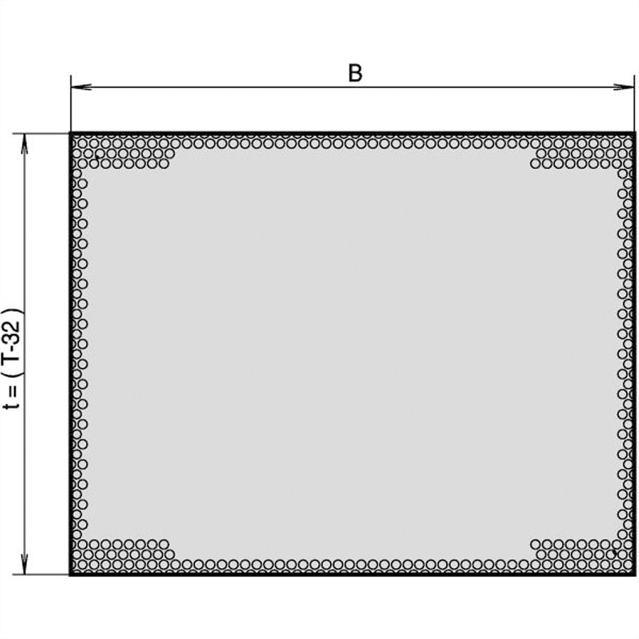SCHROFF EuropacPRO Afdekplaat voor horizontale rail type L, licht, 84 pk, 235 mm
