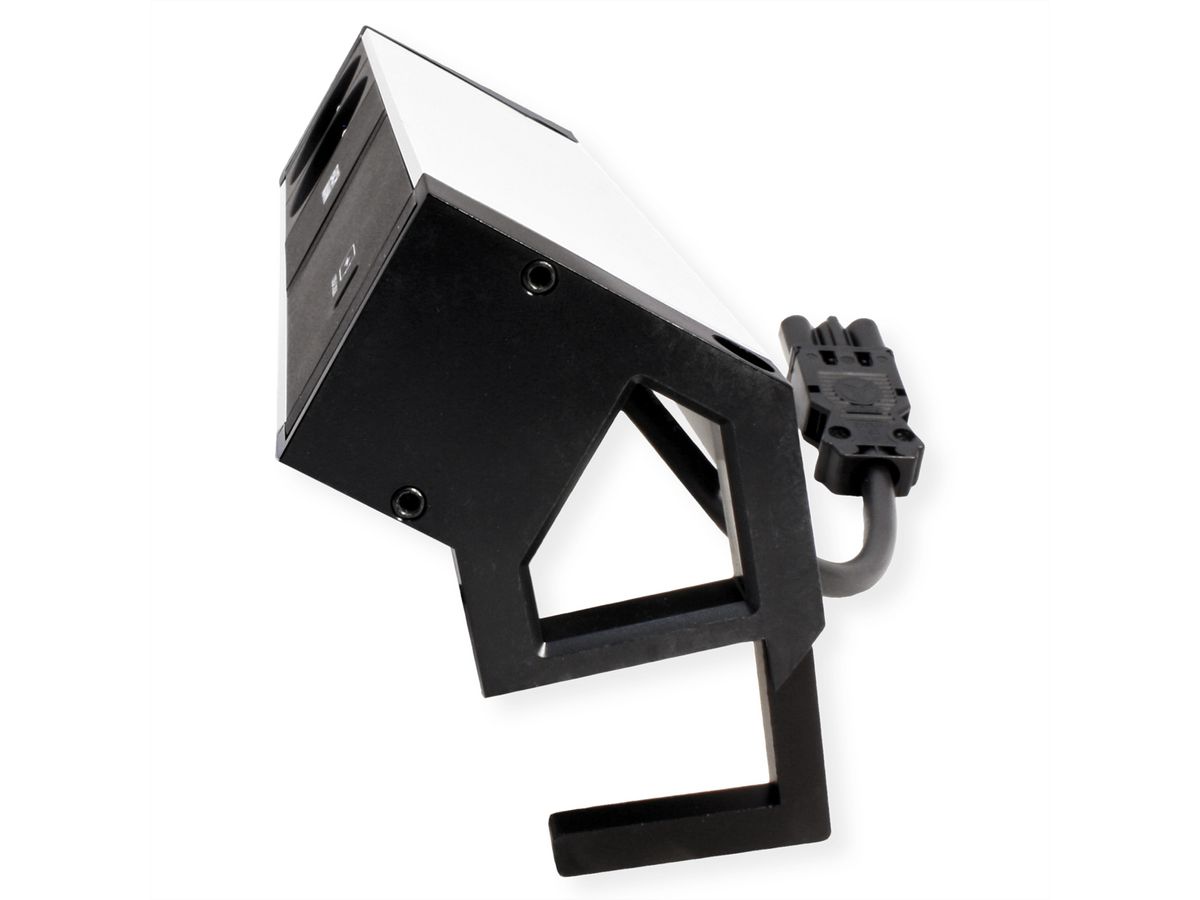 BACHMANN DESK2 ALU ZWART 2xUTE 1xUSBC 60W 0,2m GST18