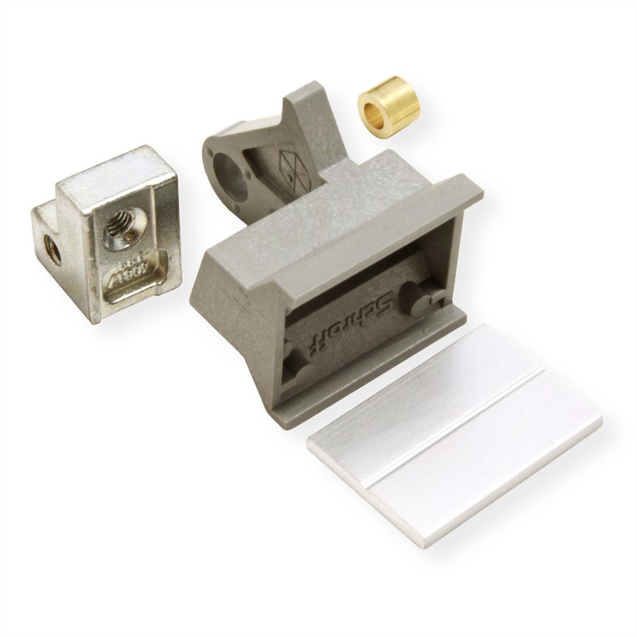 SCHROFF Extractor Handle Trapezoid Form, Type 1, Bottom, Grey