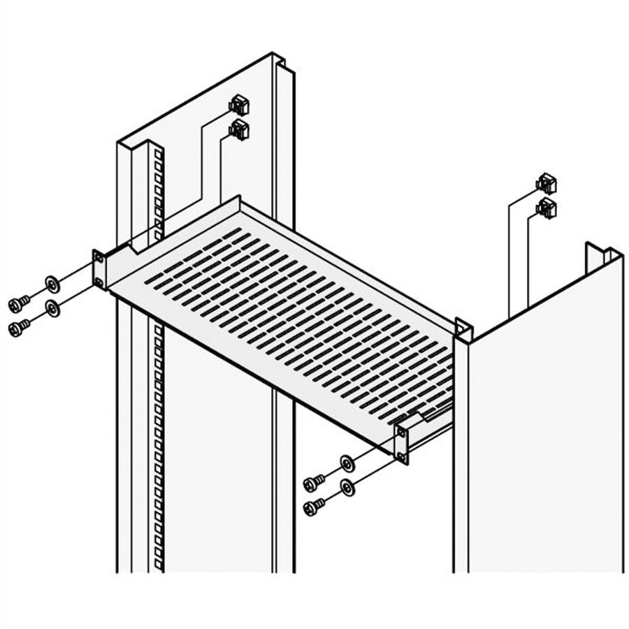 SCHROFF Etsirack apparatuur plank, metrisch