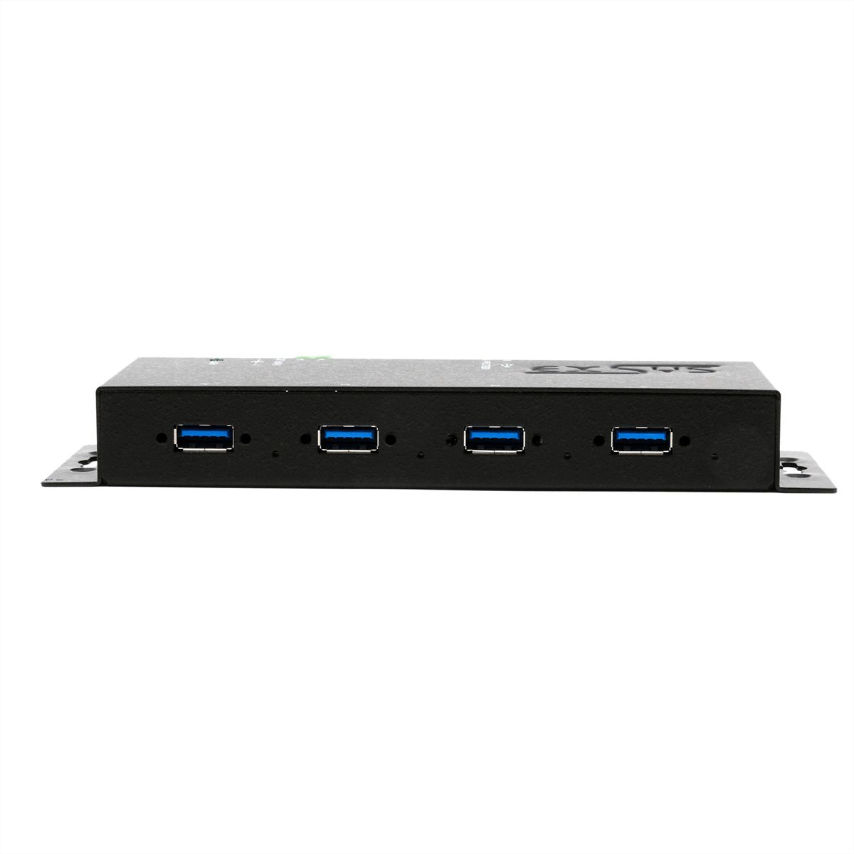 EXSYS EX-1184HMVS-2 4-poorts metalen USB 3.2 Gen1 incl. schroefbare kabel Overspanningsbeveiliging