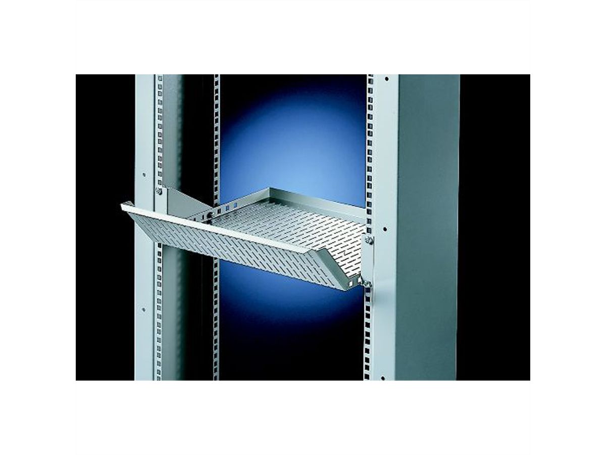 SCHROFF 19" Equipment Shelf, RAL 7035, 2 U