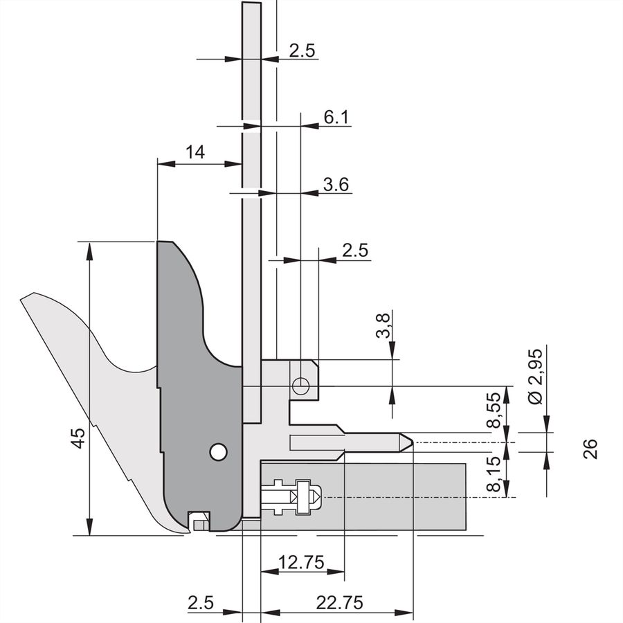 SCHROFF Inserter/Extractor Handle Type IET, Grey Lever, Black Button, Top, 100 Pieces