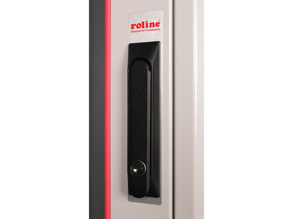 ROLINE 19-inch Network Cabinet Pro 32 U, 600x600 WxD glass door grey