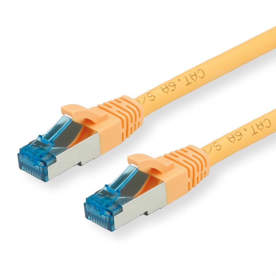 VALUE Patchkabel Kat.6A (Class EA) S/FTP (PiMF), LSOH, geel, 0,15 m