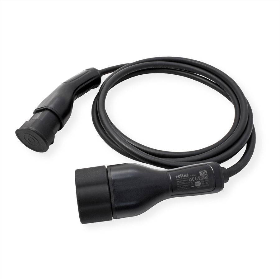 ROLINE EV Charging Cable Assembly Type2, 3-Phase, 480VAC (3P+N+E), 16 A, 11 kW, 3 m