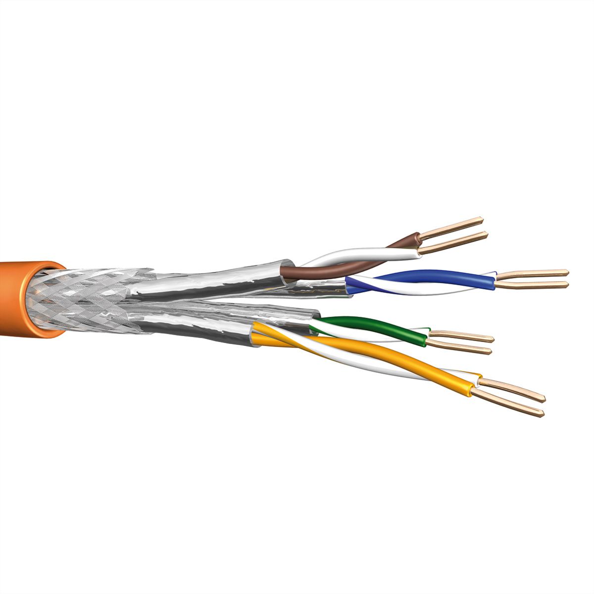 DRAKA UC900 SS23 S/FTP-Kabel H AWG 23, orange, Cca, Meterware