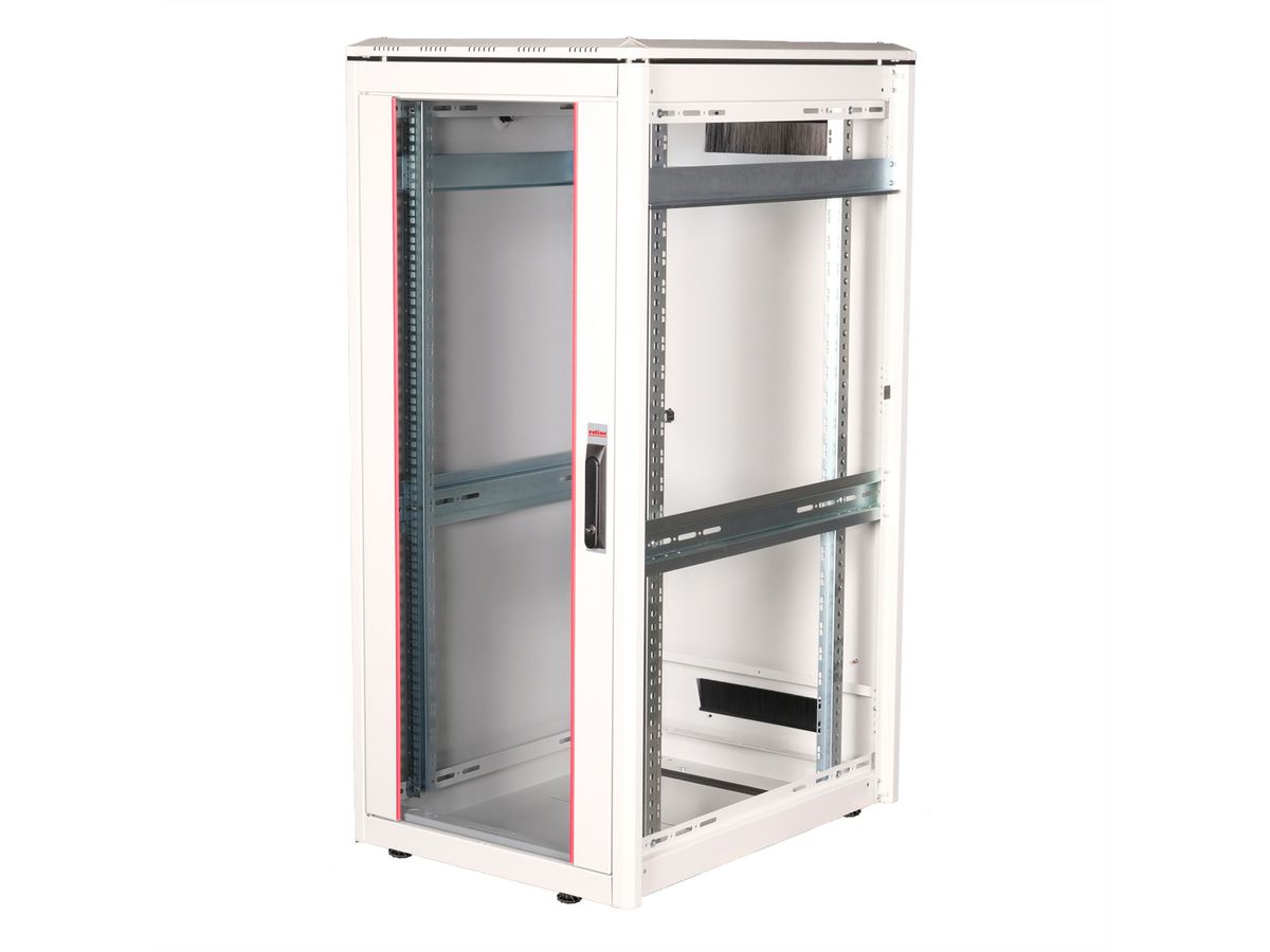 ROLINE 19-inch Network Cabinet Pro 26 U, 600x800 WxD glass door grey