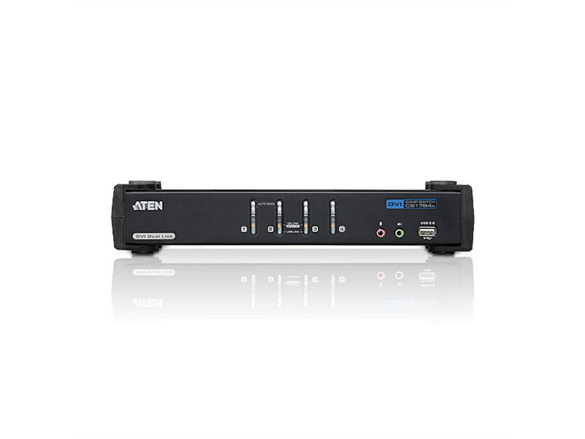 ATEN CS1784A KVM Switch Dual-Link DVI, USB, Audio, 4-Poorts